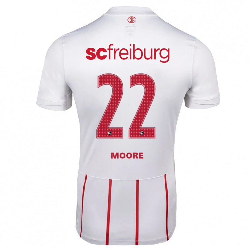Danxen Uomo Maglia Noah Moore #22 Bianco Rosso Giallo Kit Gara Away 2026/27 Maglietta