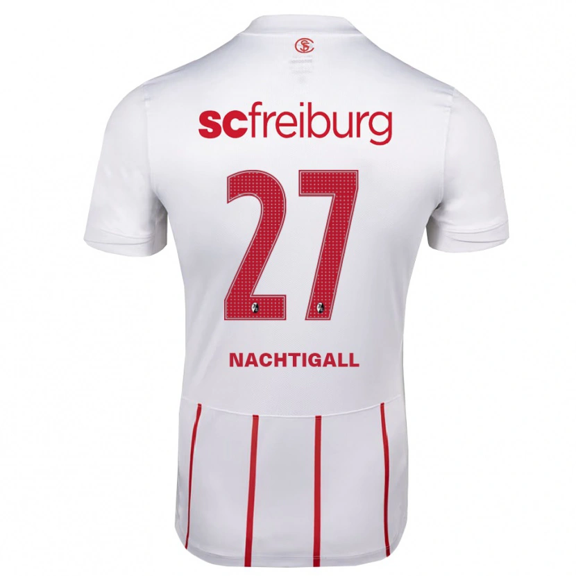 Danxen Uomo Maglia Sophie Nachtigall #27 Bianco Rosso Giallo Kit Gara Away 2026/27 Maglietta
