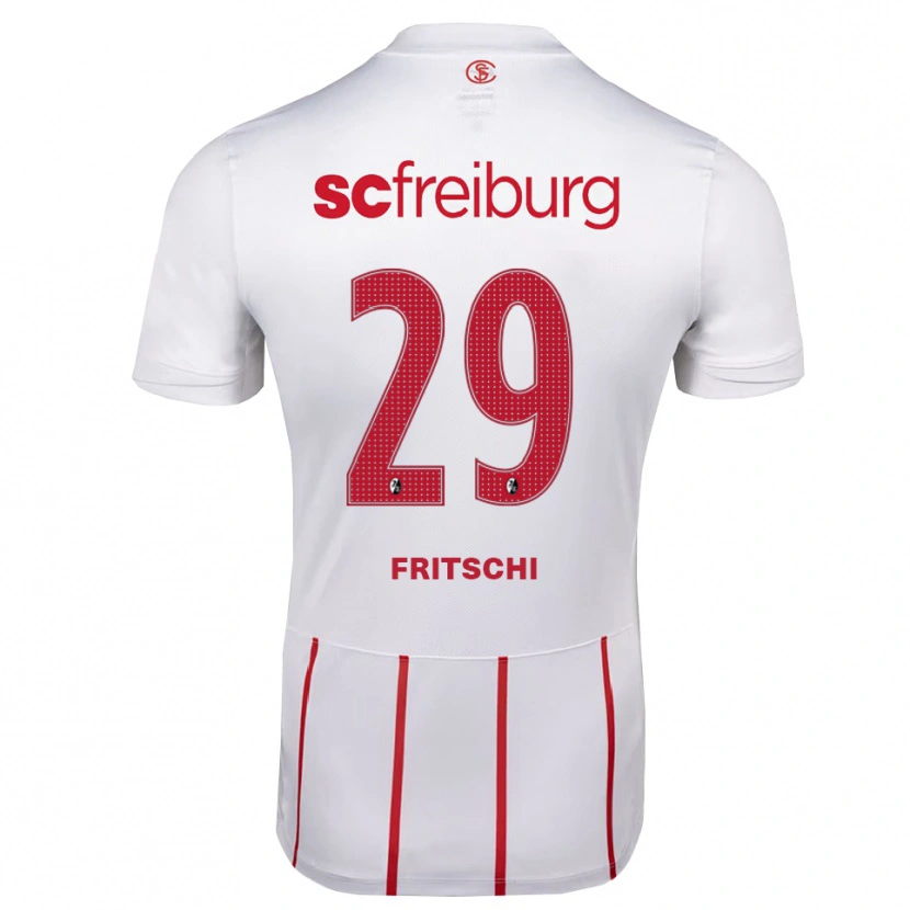 Danxen Uomo Maglia Paulo Fritschi #29 Bianco Rosso Giallo Kit Gara Away 2026/27 Maglietta