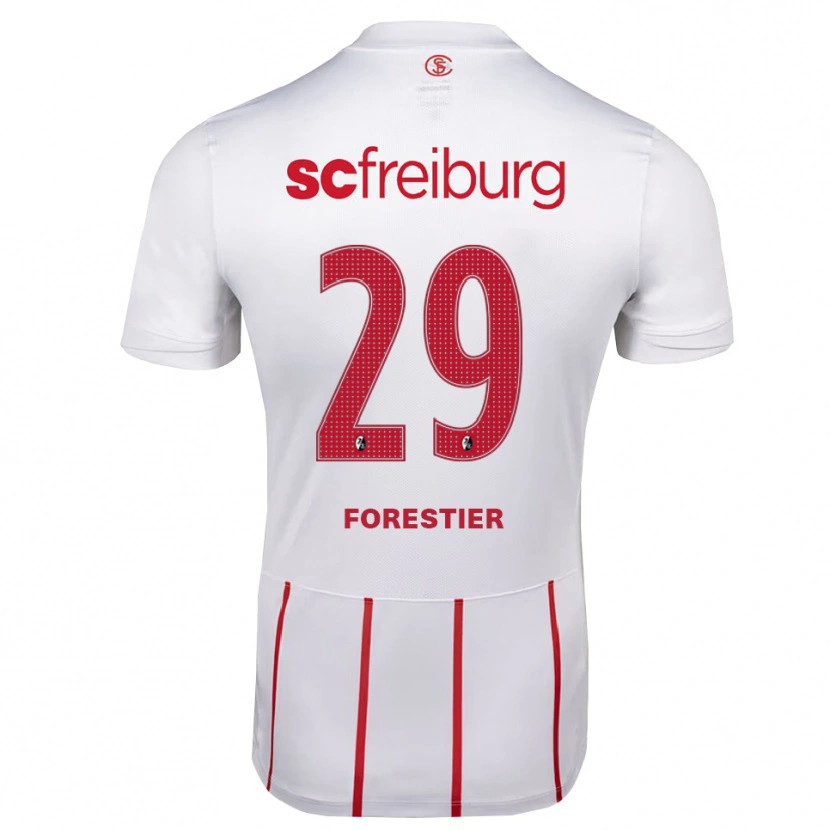 Danxen Uomo Maglia Luis Forestier #29 Bianco Rosso Giallo Kit Gara Away 2026/27 Maglietta