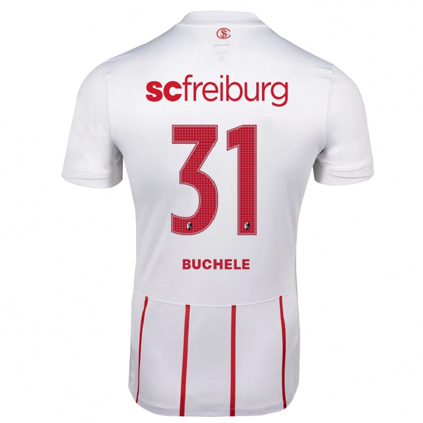 Danxen Uomo Maglia Mia Büchele #31 Bianco Rosso Giallo Kit Gara Away 2026/27 Maglietta