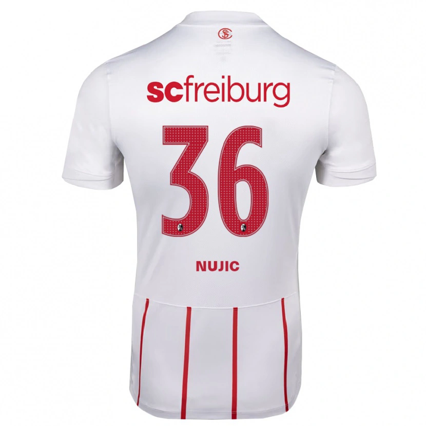 Danxen Uomo Maglia Luka Nujic #36 Bianco Rosso Giallo Kit Gara Away 2026/27 Maglietta