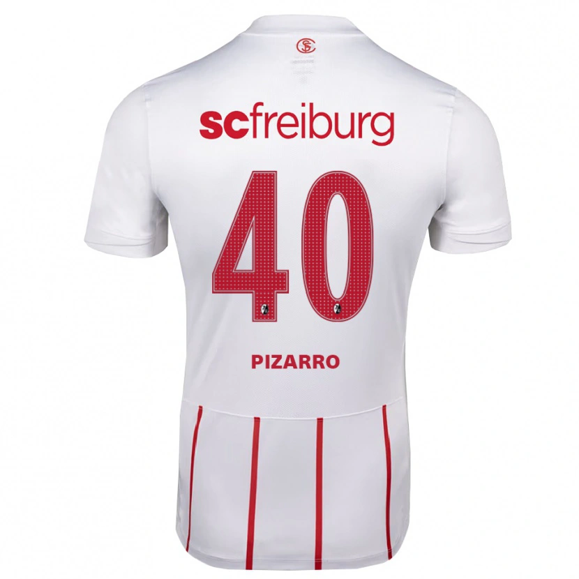 Danxen Uomo Maglia Théodore Pizarro #40 Bianco Rosso Giallo Kit Gara Away 2026/27 Maglietta