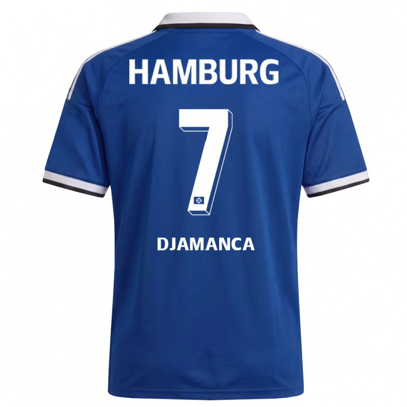 Danxen Uomo Maglia Ismaila Djamanca #7 Bianco Blu Kit Gara Away 2026/27 Maglietta