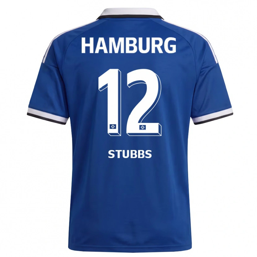 Danxen Uomo Maglia James Stubbs #12 Bianco Blu Kit Gara Away 2026/27 Maglietta