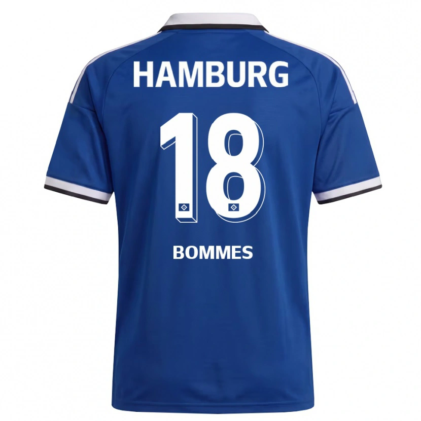 Danxen Uomo Maglia Jonathan Bommes #18 Bianco Blu Kit Gara Away 2026/27 Maglietta
