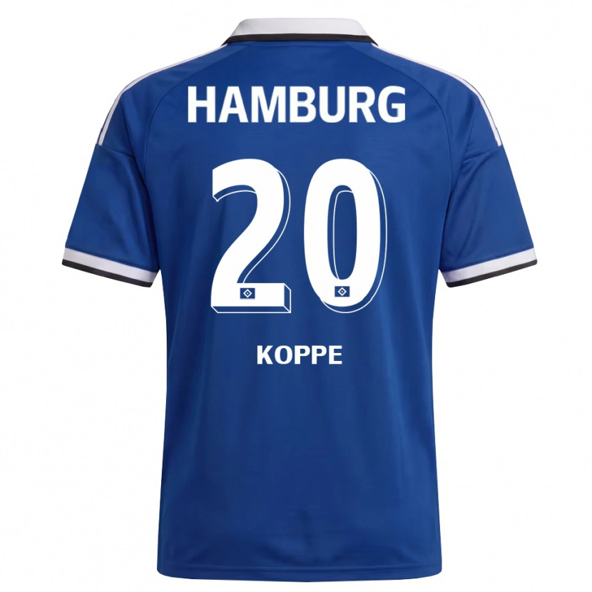 Danxen Uomo Maglia Katharina Köppe #20 Bianco Blu Kit Gara Away 2026/27 Maglietta