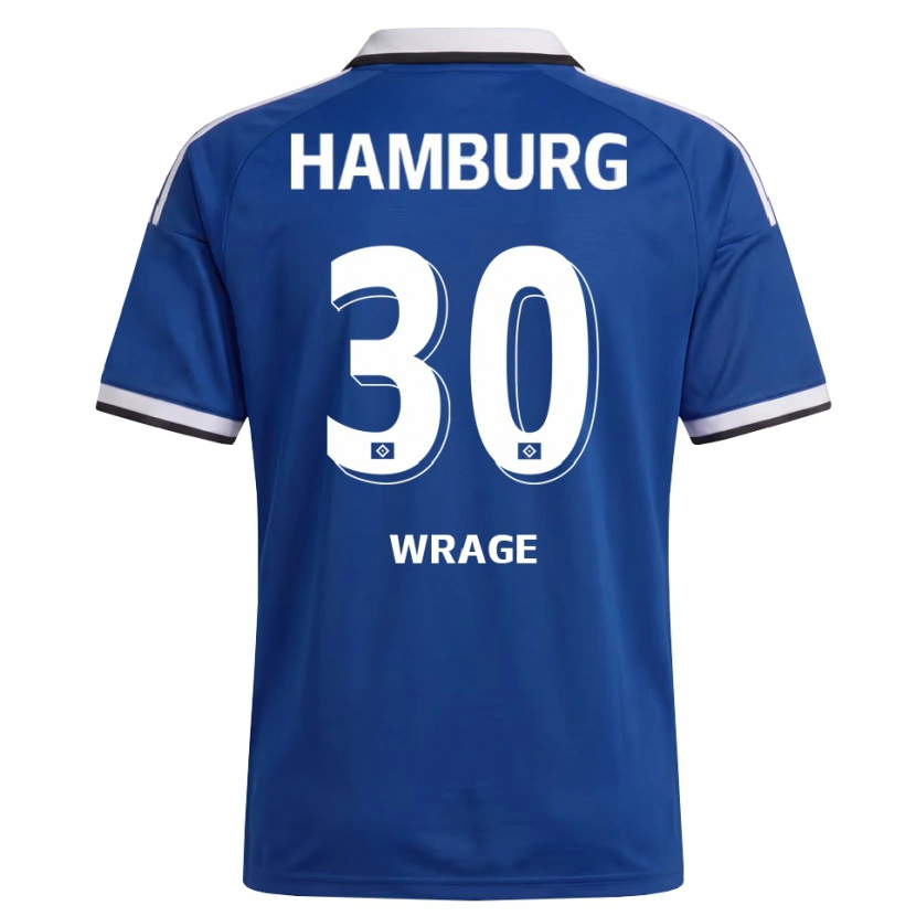 Danxen Uomo Maglia Joris Wrage #30 Bianco Blu Kit Gara Away 2026/27 Maglietta