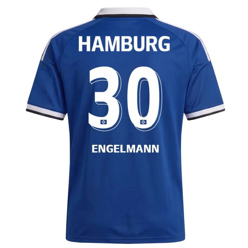 Danxen Uomo Maglia Timon Engelmann #30 Bianco Blu Kit Gara Away 2026/27 Maglietta