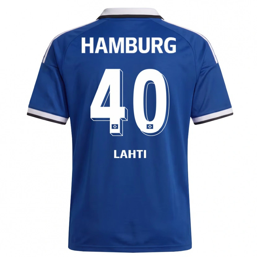 Danxen Uomo Maglia Elias Lahti #40 Bianco Blu Kit Gara Away 2026/27 Maglietta