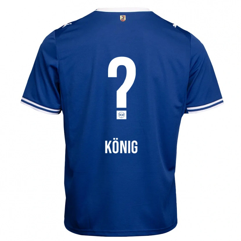 Danxen Uomo Maglia Tom König #0 Blu Reale Bianco Kit Gara Away 2026/27 Maglietta