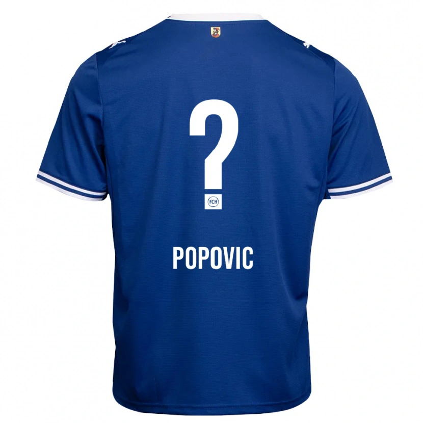 Danxen Uomo Maglia Timon Popovic #0 Blu Reale Bianco Kit Gara Away 2026/27 Maglietta