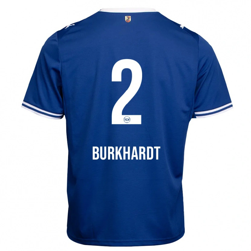 Danxen Uomo Maglia Hannes Burkhardt #2 Blu Reale Bianco Kit Gara Away 2026/27 Maglietta