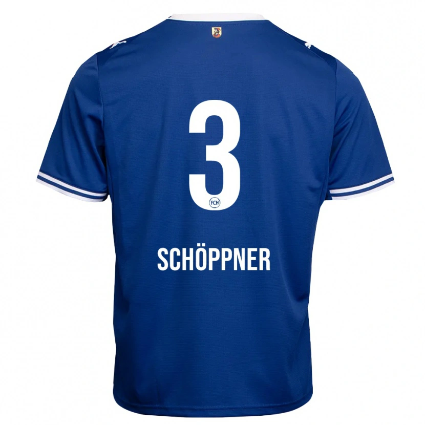Danxen Uomo Maglia Jan Schöppner #3 Blu Reale Bianco Kit Gara Away 2026/27 Maglietta