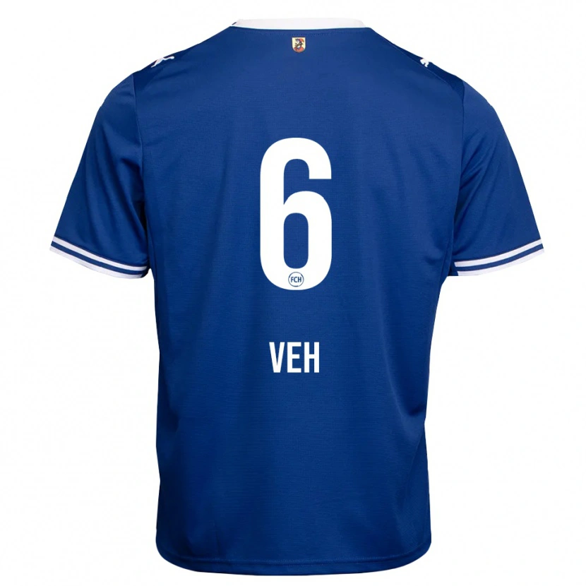 Danxen Uomo Maglia Lucas Veh #6 Blu Reale Bianco Kit Gara Away 2026/27 Maglietta
