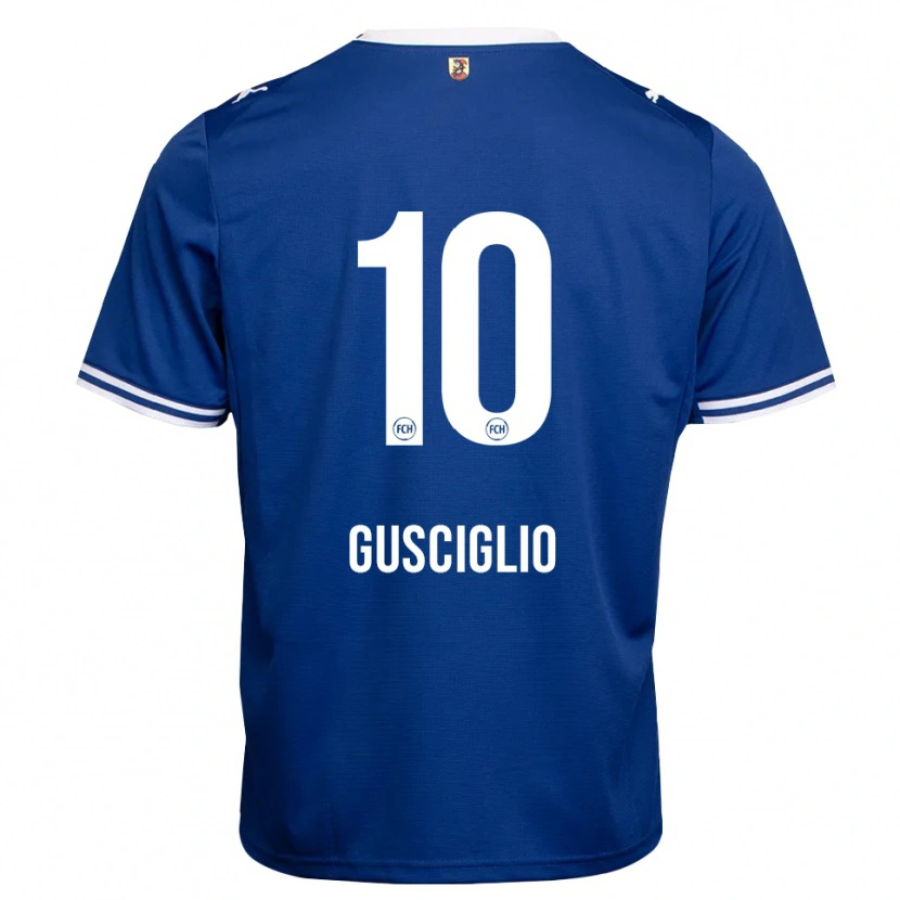 Danxen Uomo Maglia Alessio Gusciglio #10 Blu Reale Bianco Kit Gara Away 2026/27 Maglietta