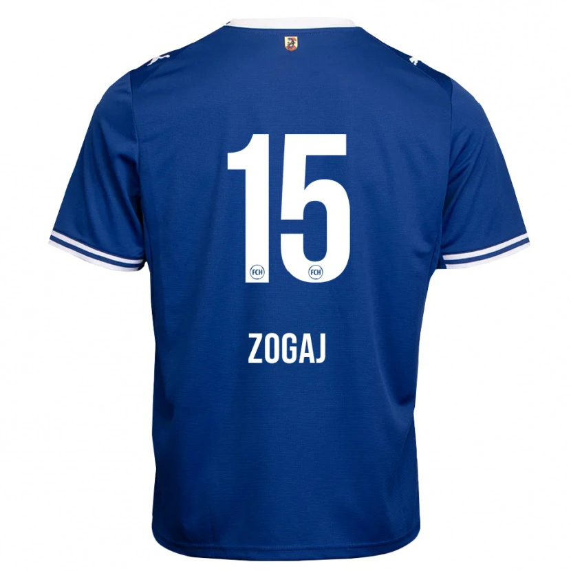 Danxen Uomo Maglia Nderim Zogaj #15 Blu Reale Bianco Kit Gara Away 2026/27 Maglietta