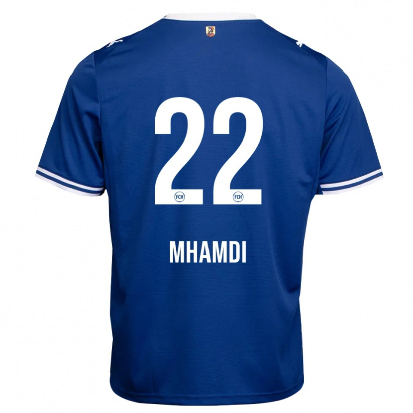 Danxen Uomo Maglia Oualid Mhamdi #22 Blu Reale Bianco Kit Gara Away 2026/27 Maglietta