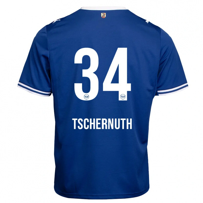 Danxen Uomo Maglia Paul Tschernuth #34 Blu Reale Bianco Kit Gara Away 2026/27 Maglietta