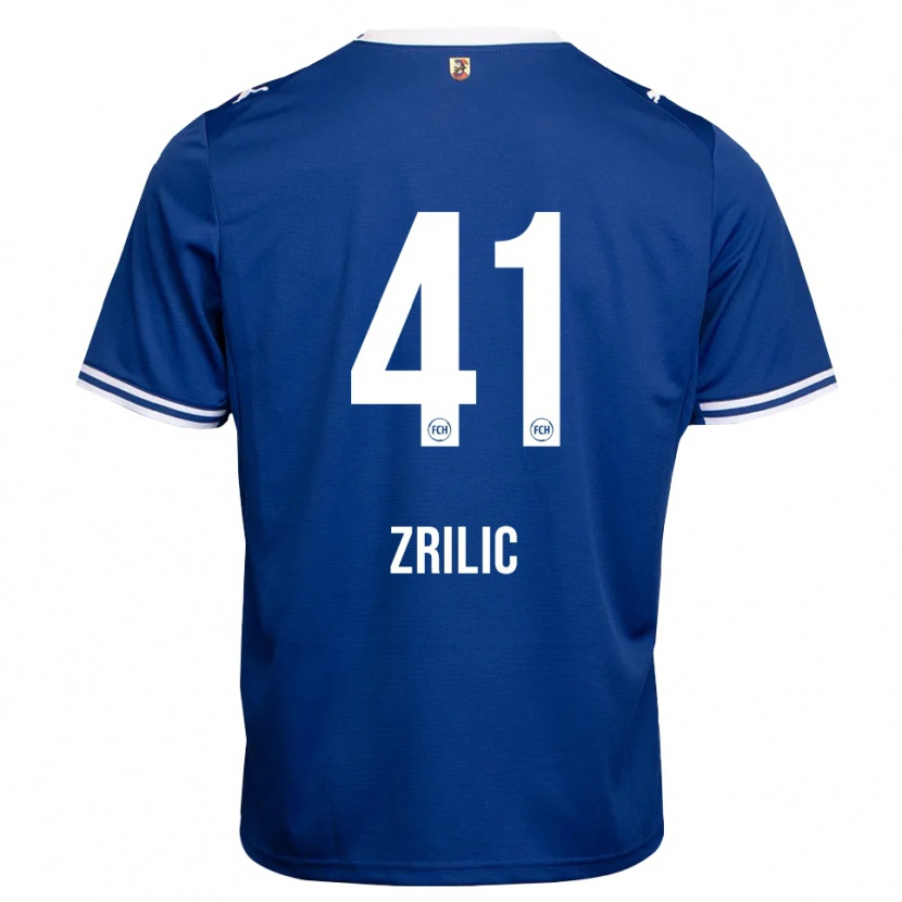 Danxen Uomo Maglia Marko Zrilić #41 Blu Reale Bianco Kit Gara Away 2026/27 Maglietta