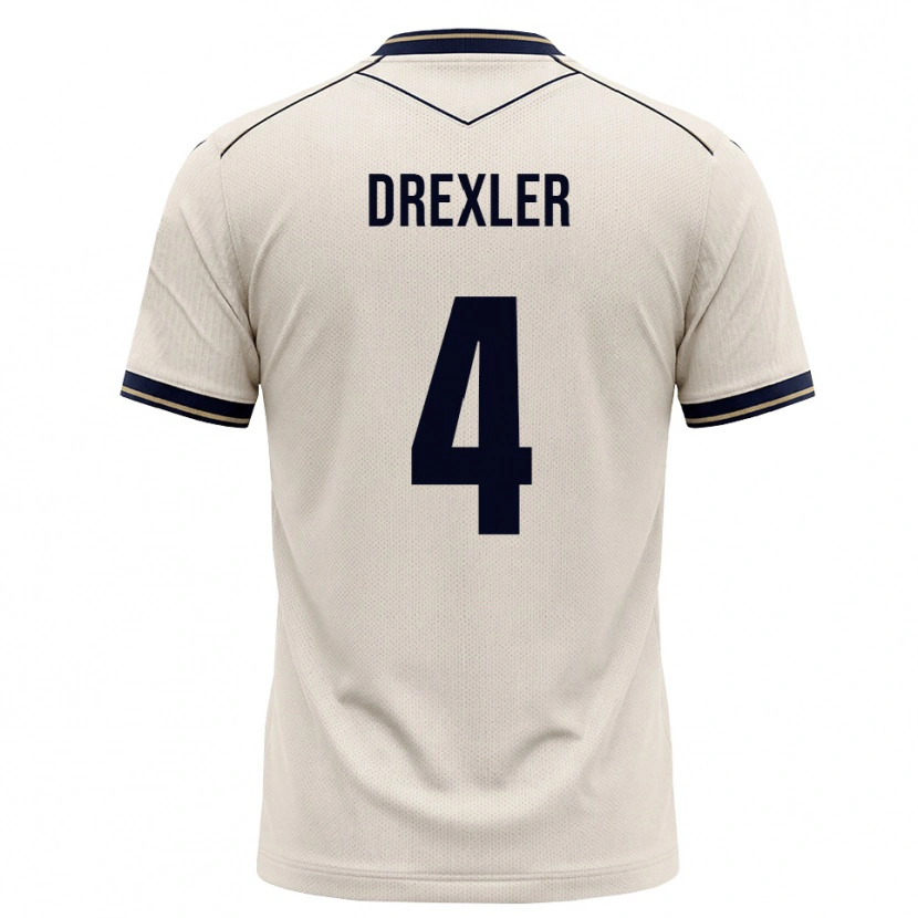 Danxen Uomo Maglia Tim Drexler #4 Bianco Avorio Blu Inchiostro Kit Gara Away 2026/27 Maglietta
