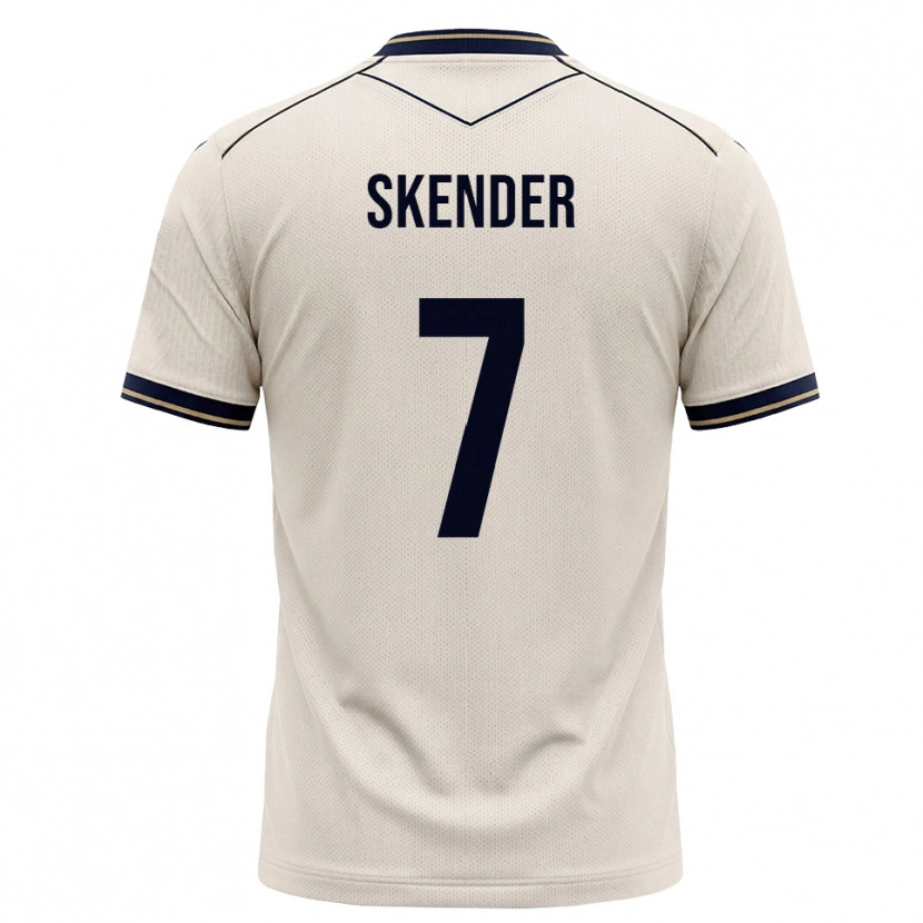 Danxen Uomo Maglia Alexandros Skender #7 Bianco Avorio Blu Inchiostro Kit Gara Away 2026/27 Maglietta