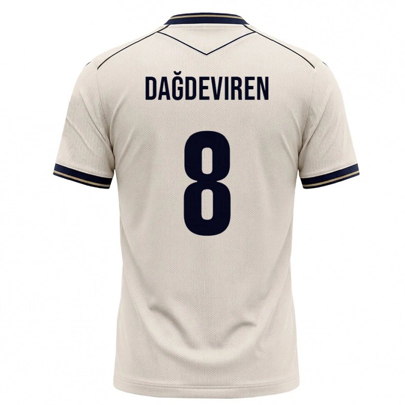 Danxen Uomo Maglia Diren Dağdeviren #8 Bianco Avorio Blu Inchiostro Kit Gara Away 2026/27 Maglietta