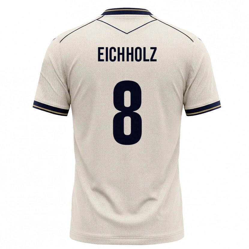 Danxen Uomo Maglia Damian Eichholz #8 Bianco Avorio Blu Inchiostro Kit Gara Away 2026/27 Maglietta