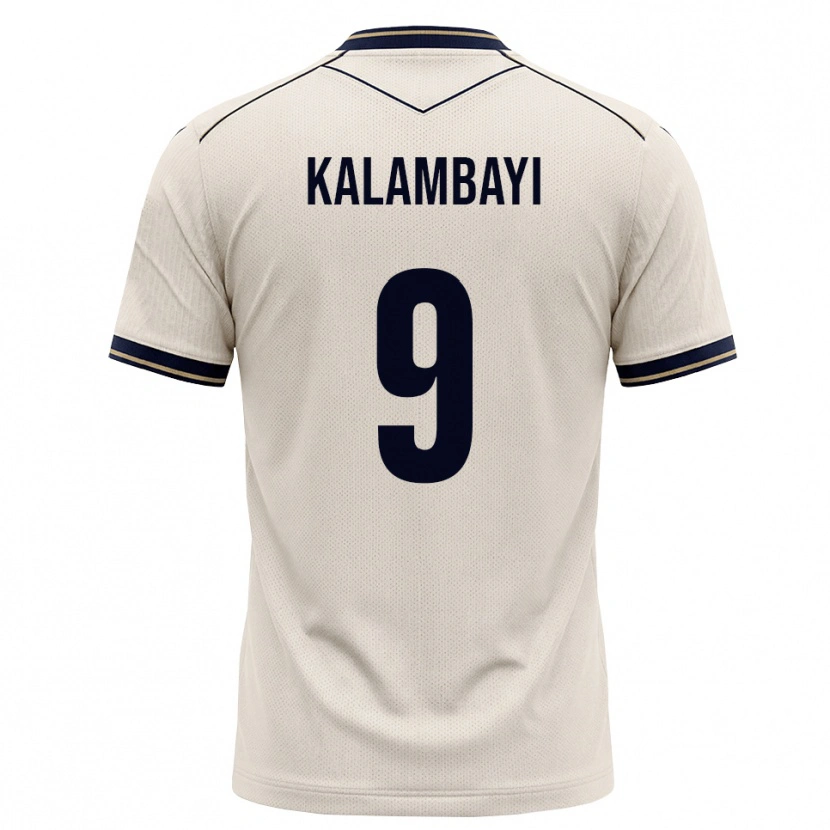 Danxen Uomo Maglia Simon Kalambayi #9 Bianco Avorio Blu Inchiostro Kit Gara Away 2026/27 Maglietta