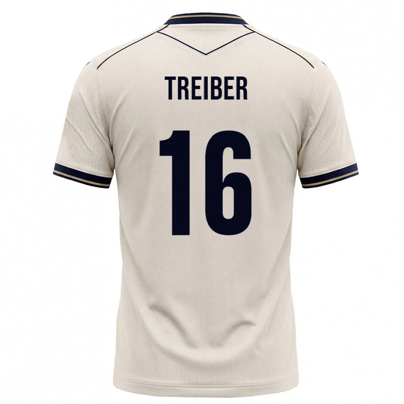Danxen Uomo Maglia Julian Treiber #16 Bianco Avorio Blu Inchiostro Kit Gara Away 2026/27 Maglietta