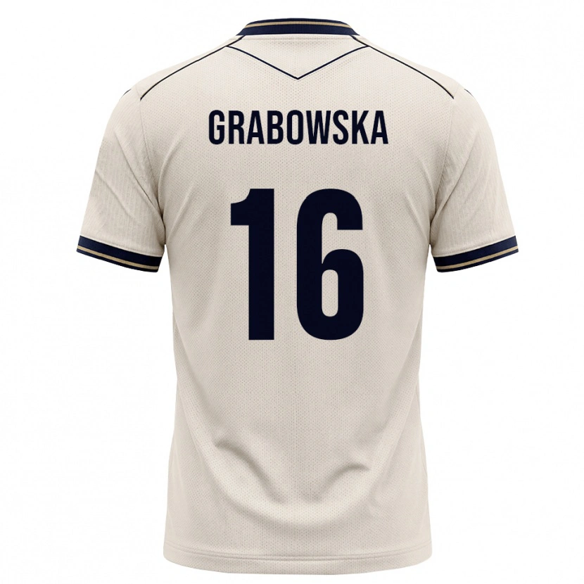 Danxen Uomo Maglia Dominika Grabowska #16 Bianco Avorio Blu Inchiostro Kit Gara Away 2026/27 Maglietta