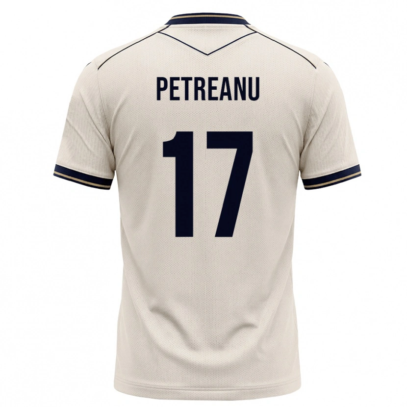 Danxen Uomo Maglia Vlad Petreanu #17 Bianco Avorio Blu Inchiostro Kit Gara Away 2026/27 Maglietta