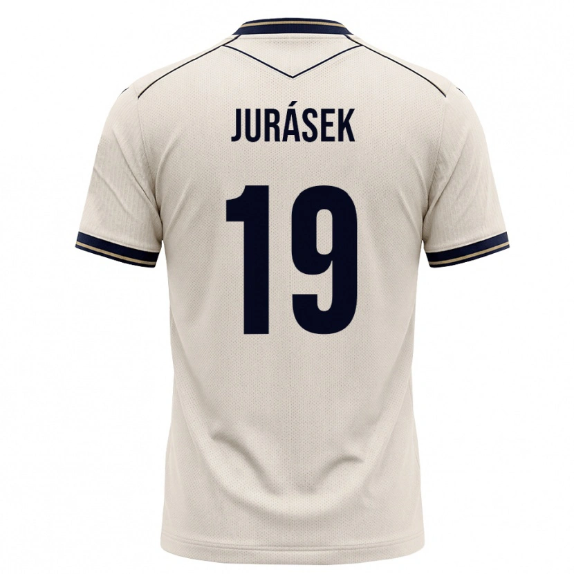 Danxen Uomo Maglia David Jurásek #19 Bianco Avorio Blu Inchiostro Kit Gara Away 2026/27 Maglietta