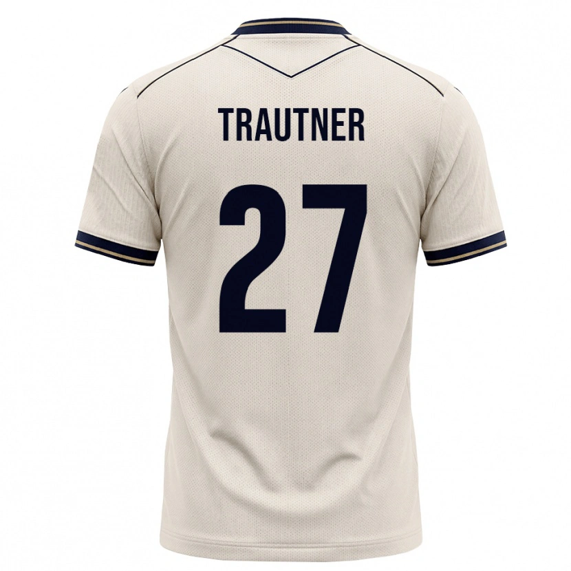 Danxen Uomo Maglia Tobias Trautner #27 Bianco Avorio Blu Inchiostro Kit Gara Away 2026/27 Maglietta