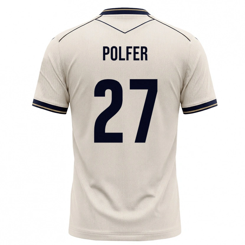 Danxen Uomo Maglia Jona Polfer #27 Bianco Avorio Blu Inchiostro Kit Gara Away 2026/27 Maglietta