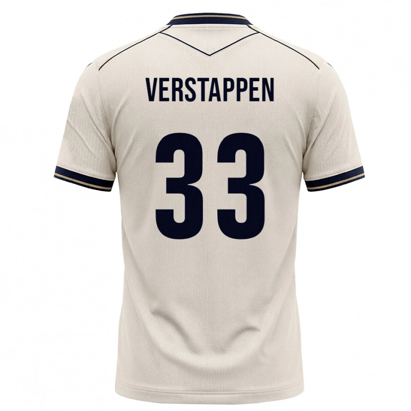 Danxen Uomo Maglia Eric Verstappen #33 Bianco Avorio Blu Inchiostro Kit Gara Away 2026/27 Maglietta