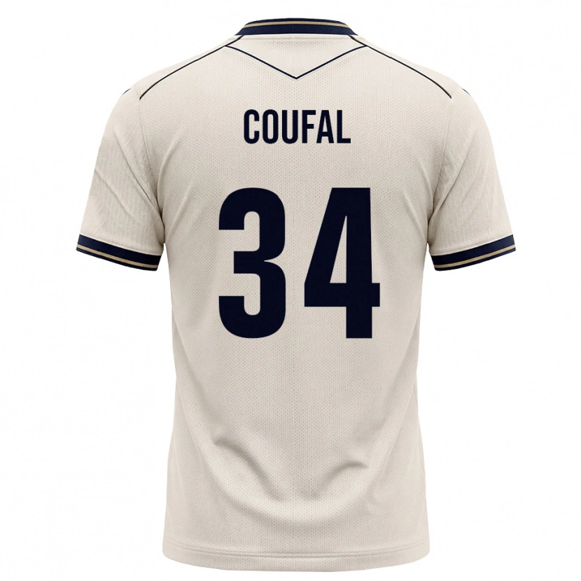 Danxen Uomo Maglia Vladimír Coufal #34 Bianco Avorio Blu Inchiostro Kit Gara Away 2026/27 Maglietta