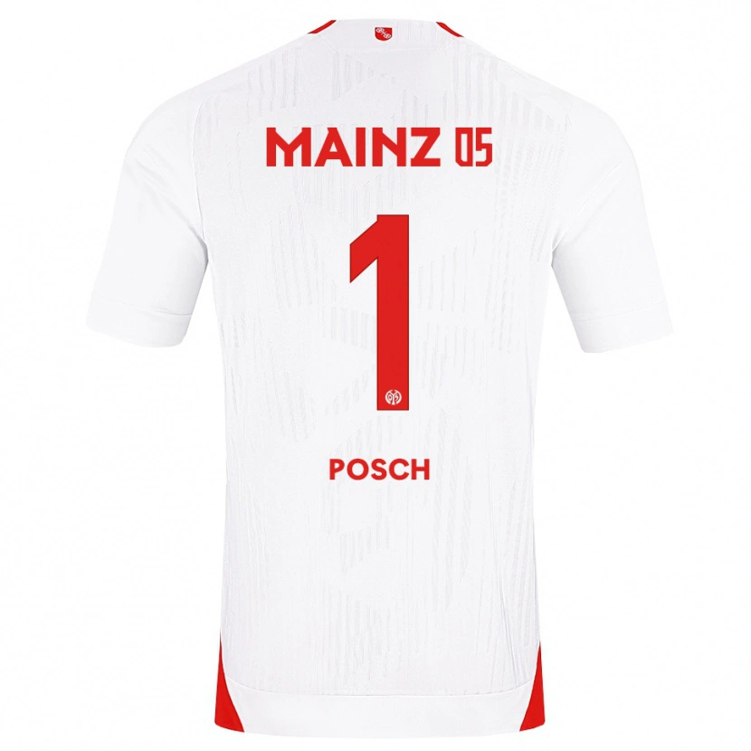 Danxen Uomo Maglia Daniel Posch #1 Bianco Rosso Giallo Kit Gara Away 2026/27 Maglietta