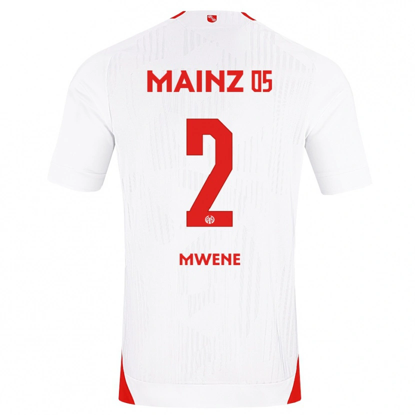 Danxen Uomo Maglia Phillipp Mwene #2 Bianco Rosso Giallo Kit Gara Away 2026/27 Maglietta