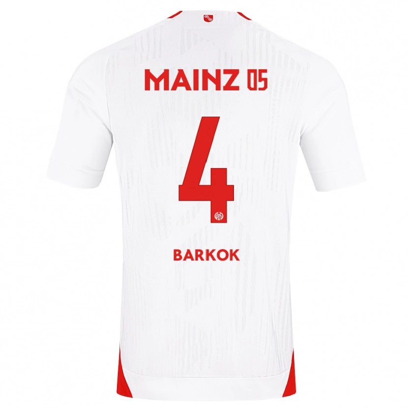 Danxen Uomo Maglia Aymen Barkok #4 Bianco Rosso Giallo Kit Gara Away 2026/27 Maglietta