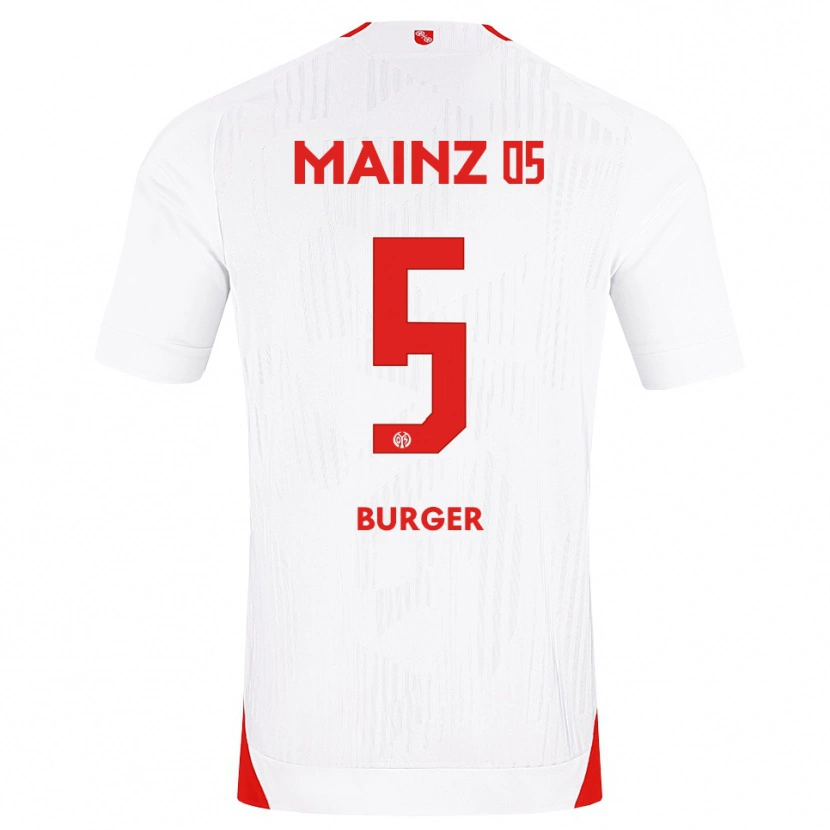 Danxen Uomo Maglia Korbinian Burger #5 Bianco Rosso Giallo Kit Gara Away 2026/27 Maglietta