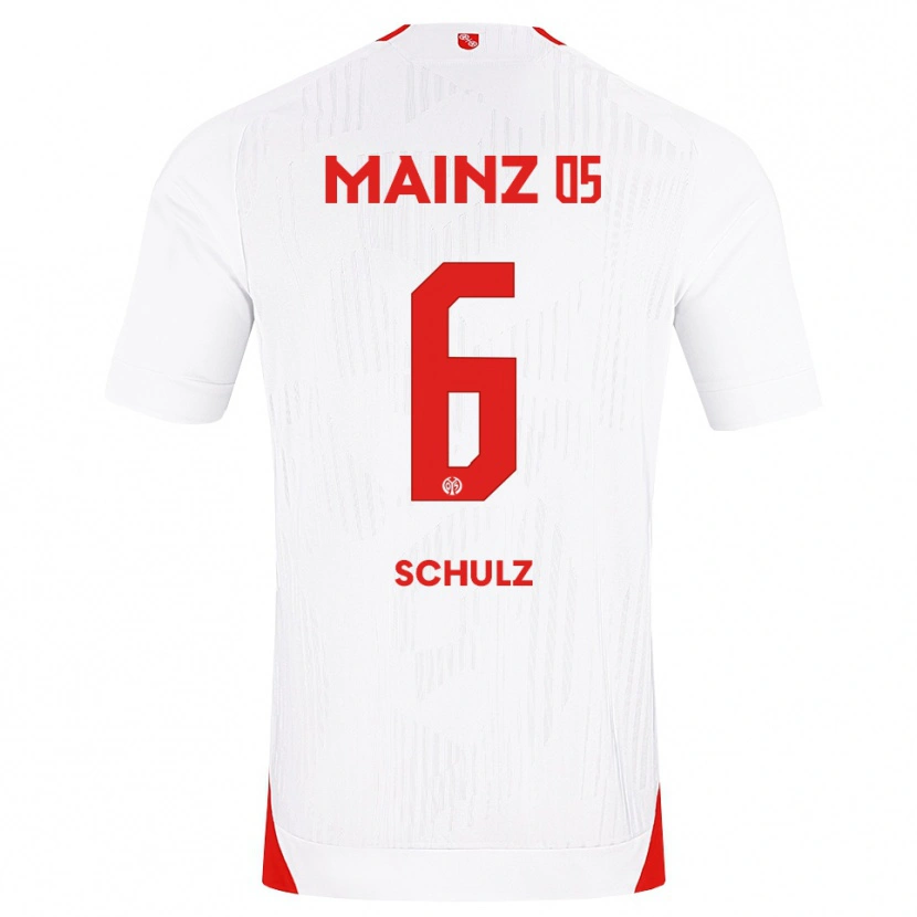 Danxen Uomo Maglia Philipp Schulz #6 Bianco Rosso Giallo Kit Gara Away 2026/27 Maglietta