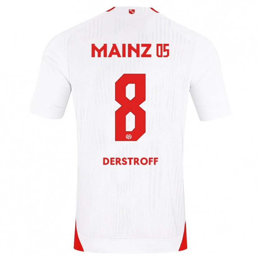 Danxen Uomo Maglia Julian Derstroff #8 Bianco Rosso Giallo Kit Gara Away 2026/27 Maglietta
