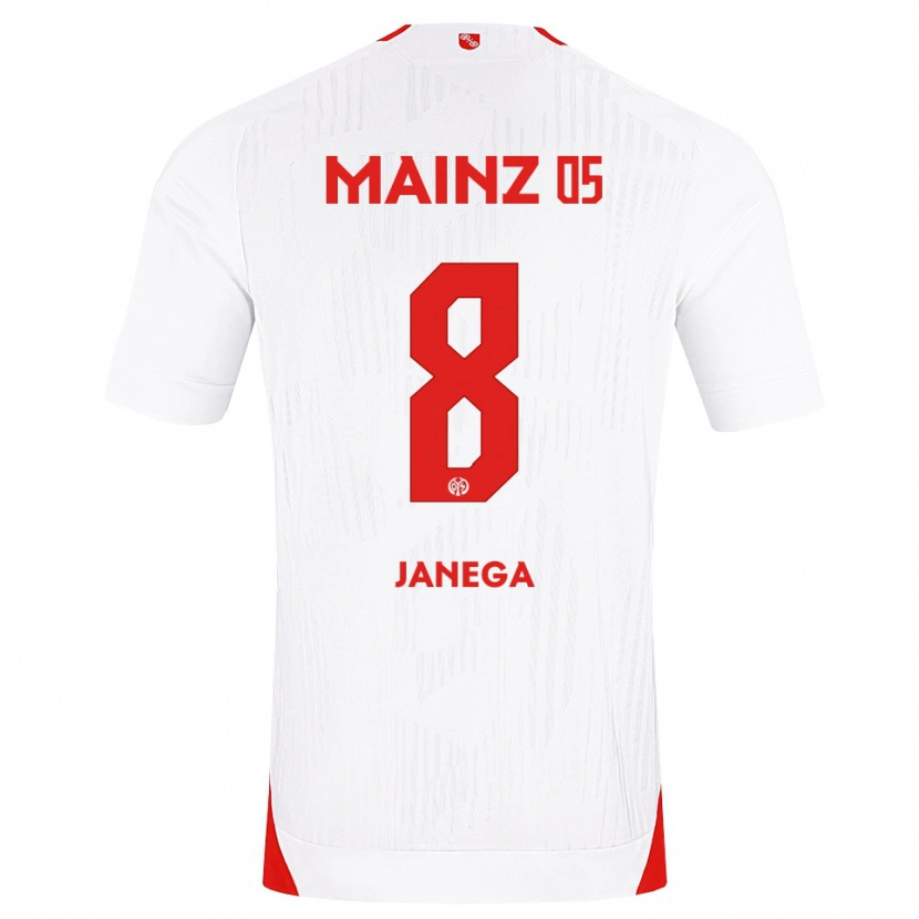 Danxen Uomo Maglia Jan Janega #8 Bianco Rosso Giallo Kit Gara Away 2026/27 Maglietta