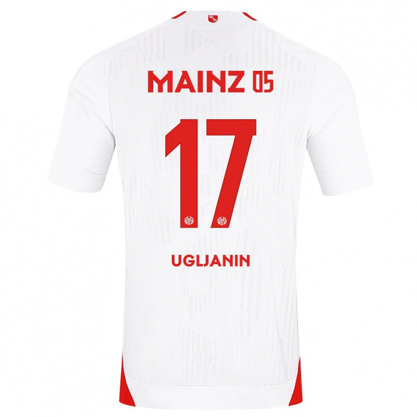 Danxen Uomo Maglia Jusuf Ugljanin #17 Bianco Rosso Giallo Kit Gara Away 2026/27 Maglietta