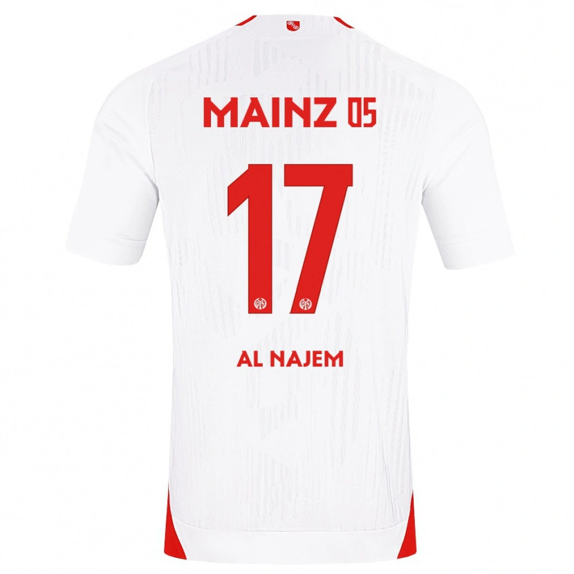 Danxen Uomo Maglia Salma Al Najem #17 Bianco Rosso Giallo Kit Gara Away 2026/27 Maglietta