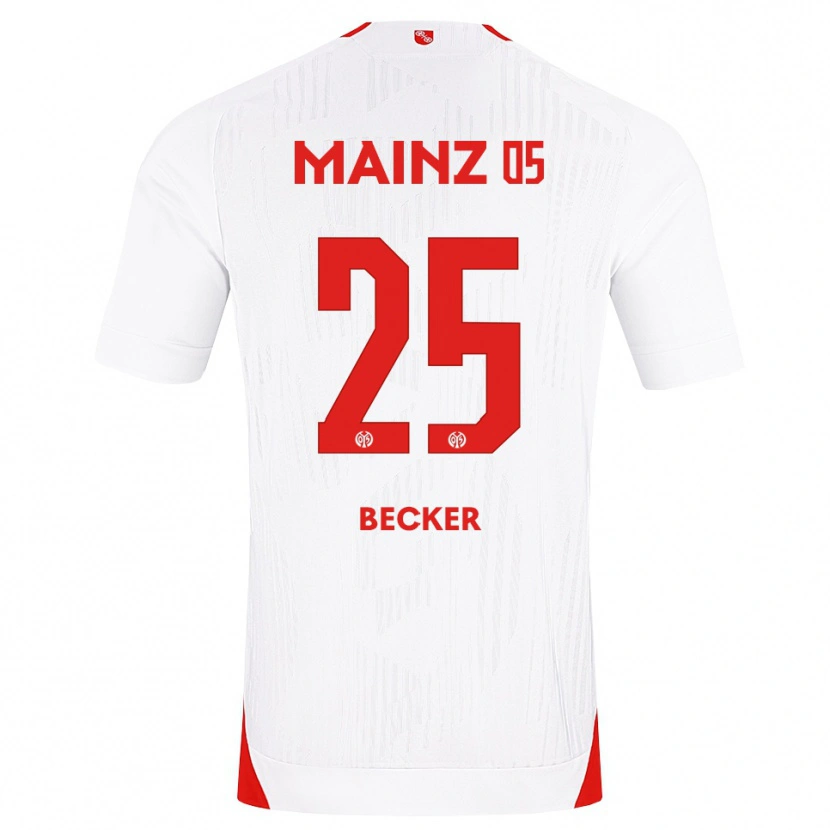 Danxen Uomo Maglia Kathrin Becker #25 Bianco Rosso Giallo Kit Gara Away 2026/27 Maglietta