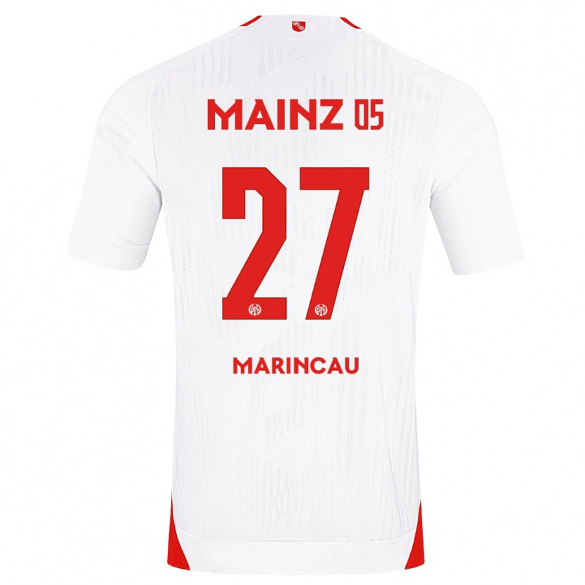 Danxen Uomo Maglia Emanuel Marincău #27 Bianco Rosso Giallo Kit Gara Away 2026/27 Maglietta