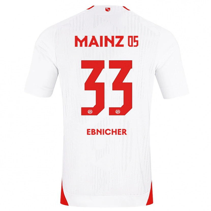 Danxen Uomo Maglia Sabine Ebnicher #33 Bianco Rosso Giallo Kit Gara Away 2026/27 Maglietta