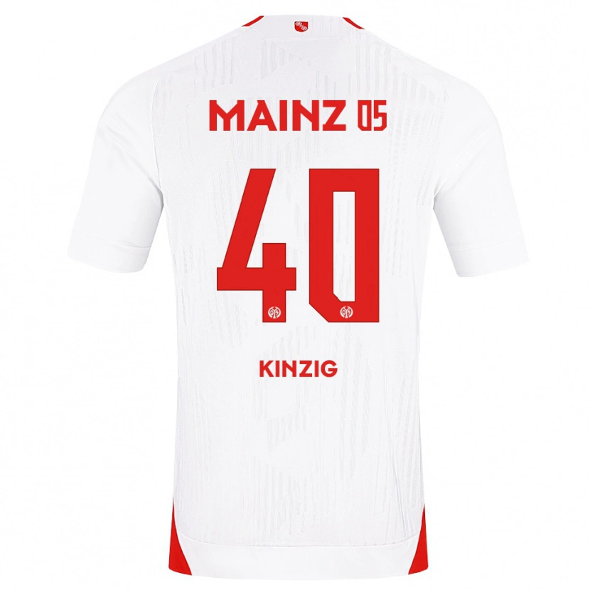 Danxen Uomo Maglia Maximilian Kinzig #40 Bianco Rosso Giallo Kit Gara Away 2026/27 Maglietta